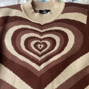 CIDER BROWN HEART SWEATSHIRT